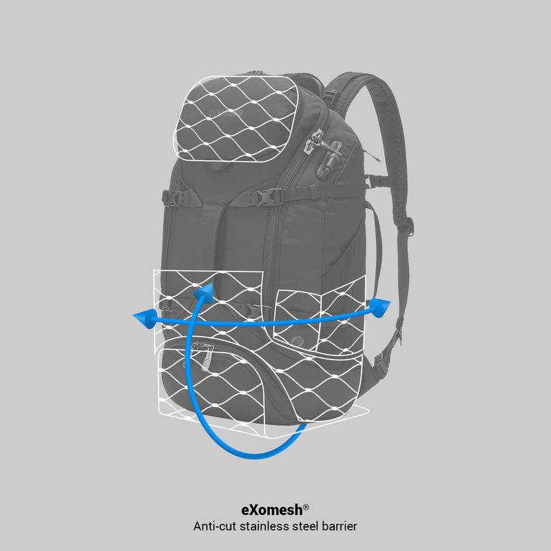 Pacsafe® EXP35 anti-theft travel backpack, Slate