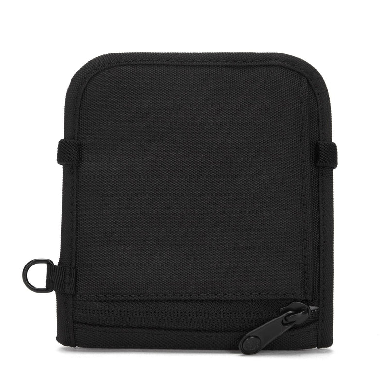 Pacsafe® RFIDsafe™ V100 RFID blocking bifold wallet, Black