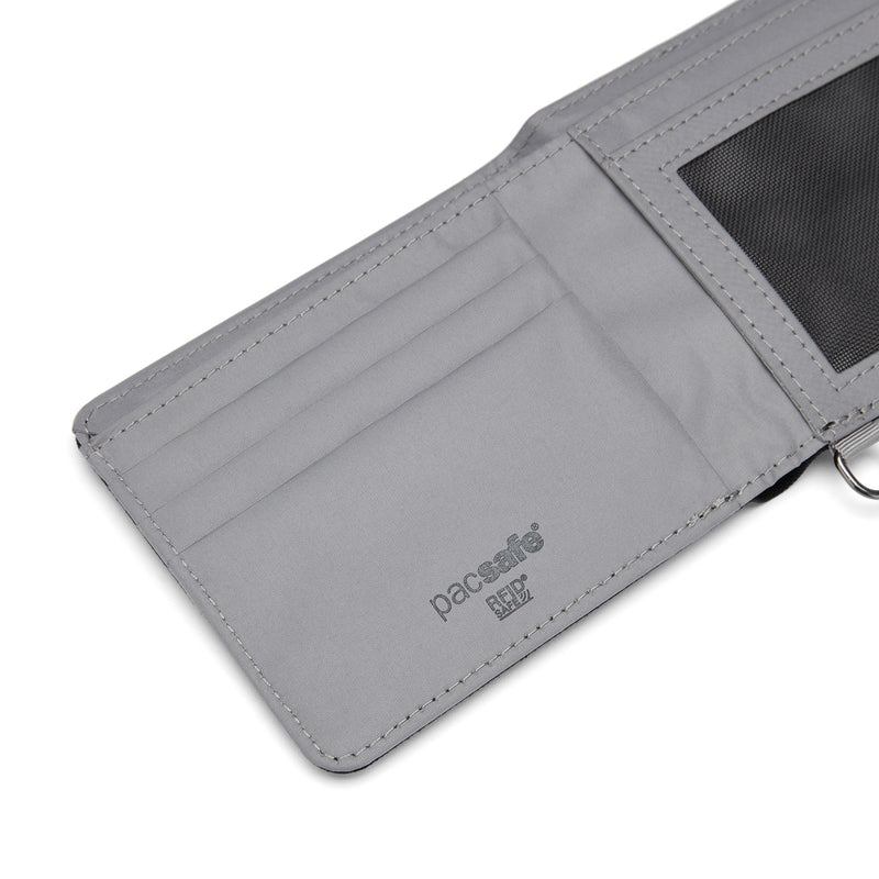 Pacsafe® RFIDsafe™ RFID blocking bifold wallet, Jet Black