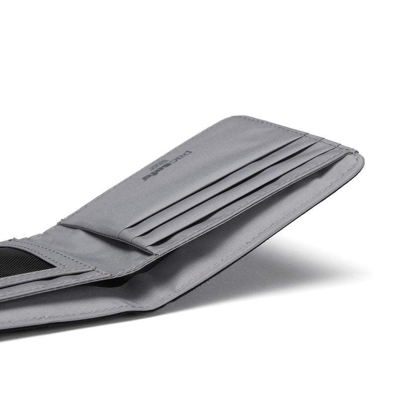 Pacsafe® RFIDsafe™ RFID blocking bifold wallet, Jet Black