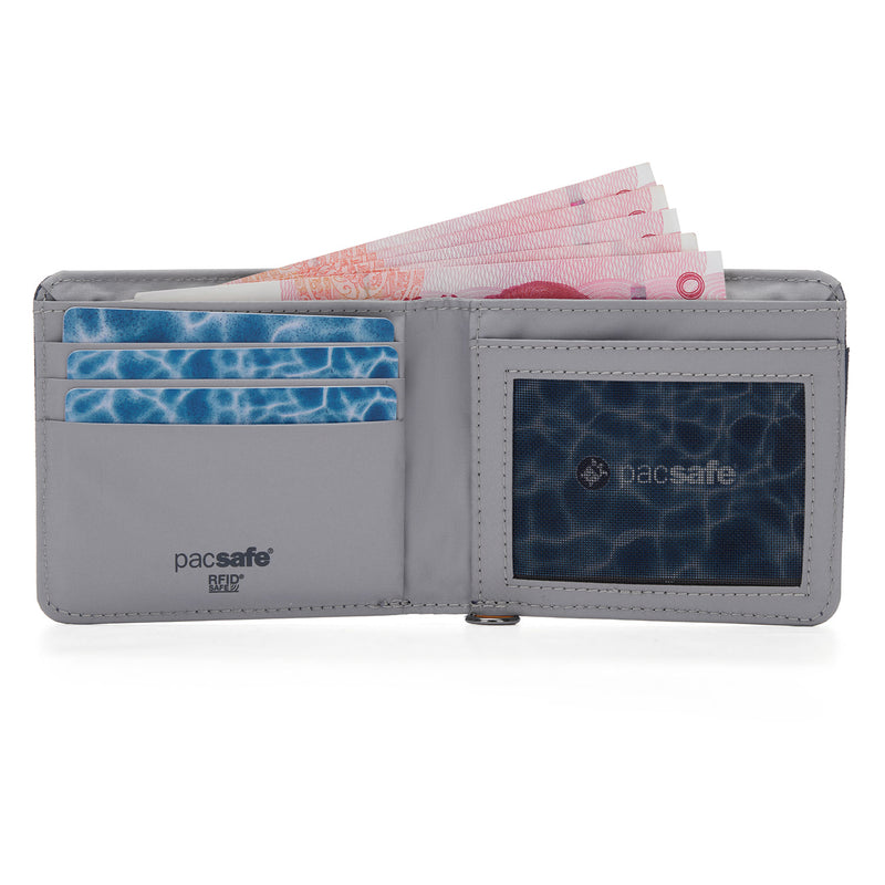 Pacsafe® RFIDsafe™ RFID blocking bifold wallet, Coastal Blue