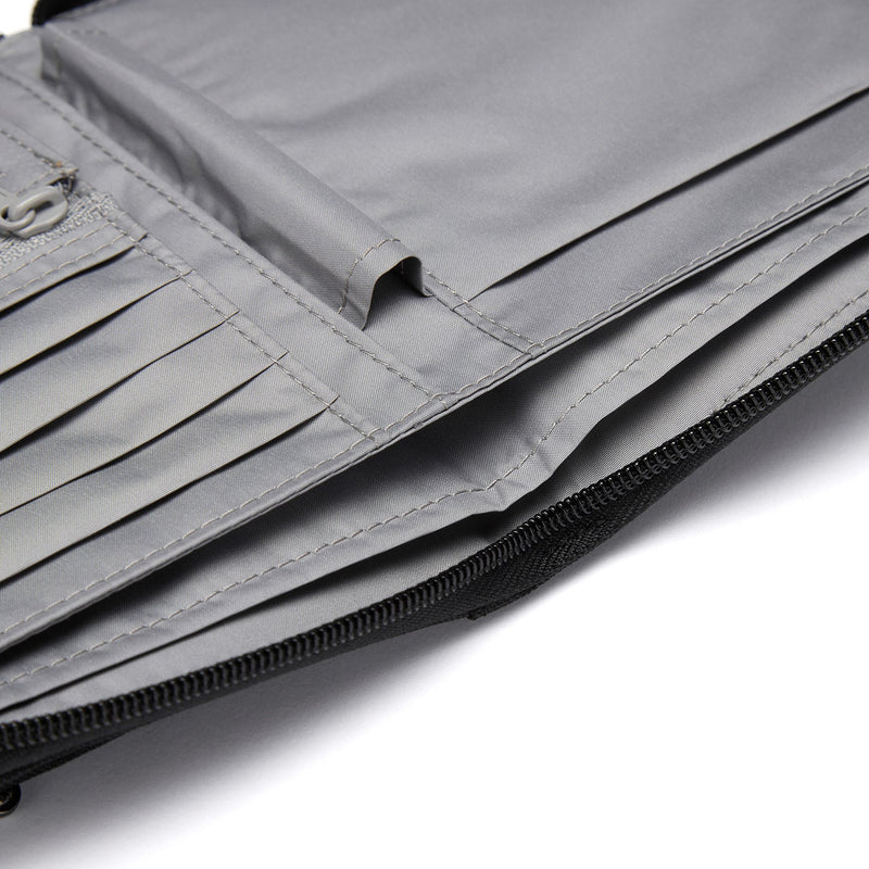 Pacsafe® RFIDsafe™ RFID blocking compact travel organizer, Jet Black