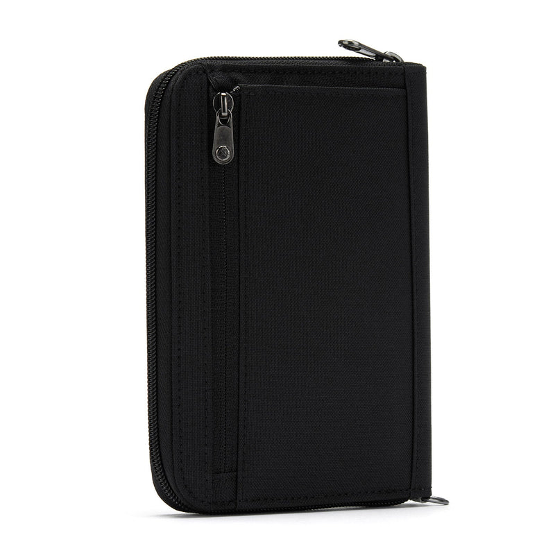 Pacsafe® RFIDsafe™ RFID blocking compact travel organizer, Jet Black