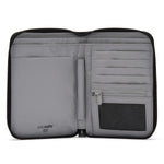 Pacsafe® RFIDsafe™ RFID blocking compact travel organizer, Jet Black