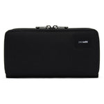 Pacsafe® RFIDsafe™ RFID blocking continental wallet, Jet Black