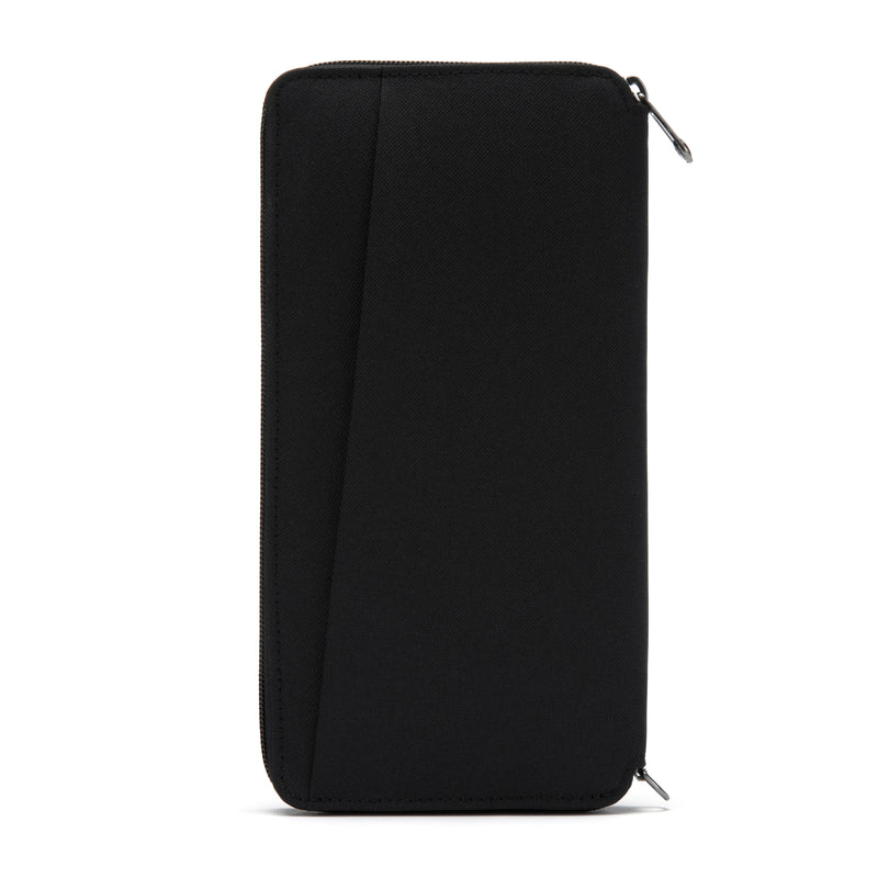 Pacsafe® RFIDsafe™ RFID blocking travel wallet, Jet Black