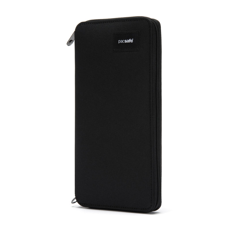Pacsafe® RFIDsafe™ RFID blocking travel wallet, Jet Black