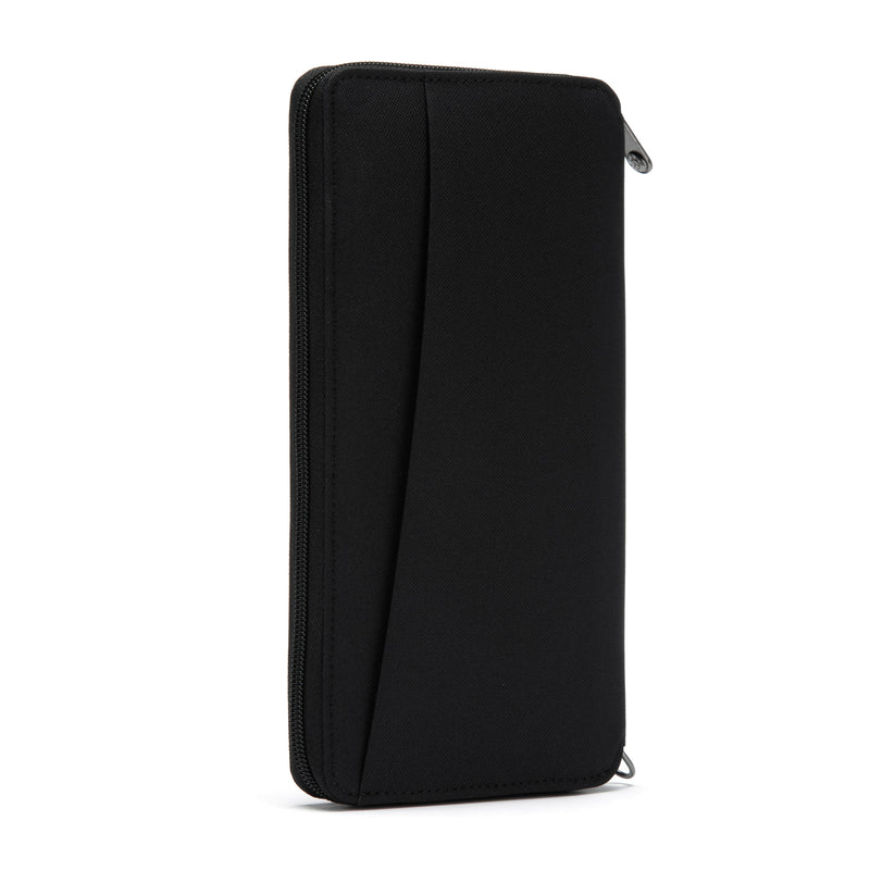 Pacsafe® RFIDsafe™ RFID blocking travel wallet, Jet Black
