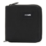 Pacsafe® RFIDsafe™ RFID blocking zip around wallet, Jet Black