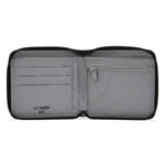 Pacsafe® RFIDsafe™ RFID blocking zip around wallet, Jet Black