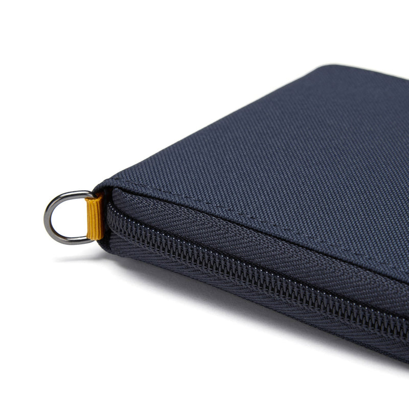 Pacsafe® RFIDsafe™ RFID blocking zip around wallet, Coastal Blue