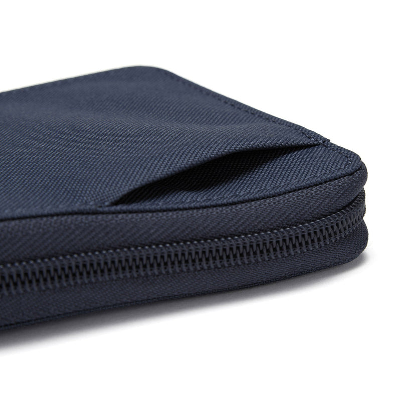 Pacsafe® RFIDsafe™ RFID blocking zip around wallet, Coastal Blue