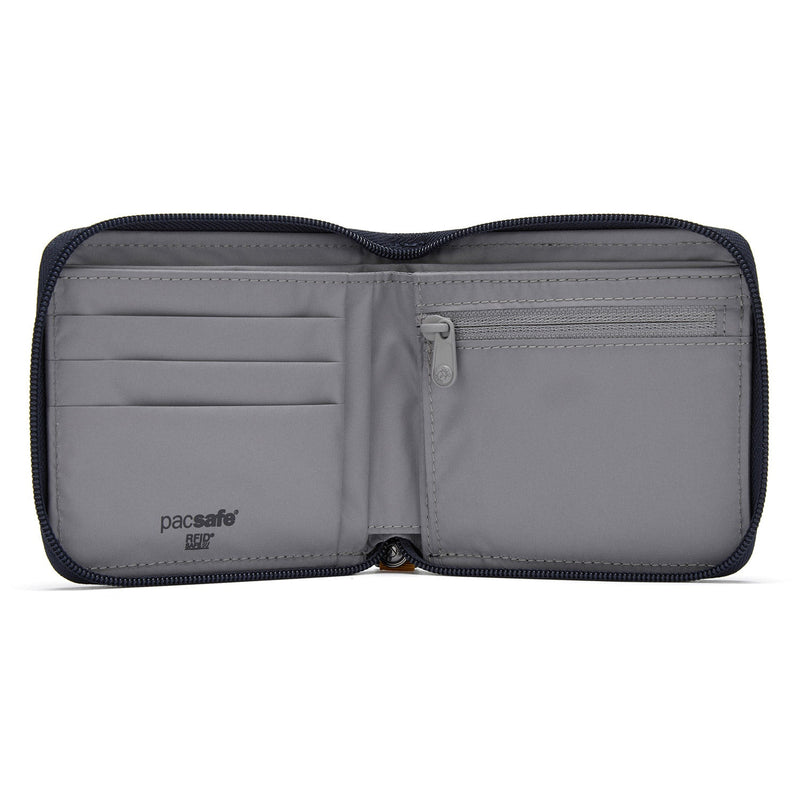 Pacsafe® RFIDsafe™ RFID blocking zip around wallet, Coastal Blue