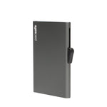 RFIDsafe® RFID blocking aluminum slider wallet, Dark Grey